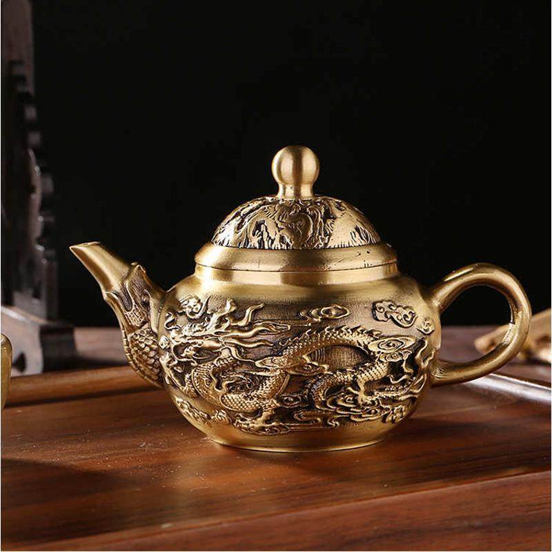 摆件工艺品茶壶手金属复古做提壶龙凤旧酒壶龙凤铜器仿古装饰品,家居饰品,装饰摆件,淘宝优惠券,粉丝福利购,淘宝优惠卷
