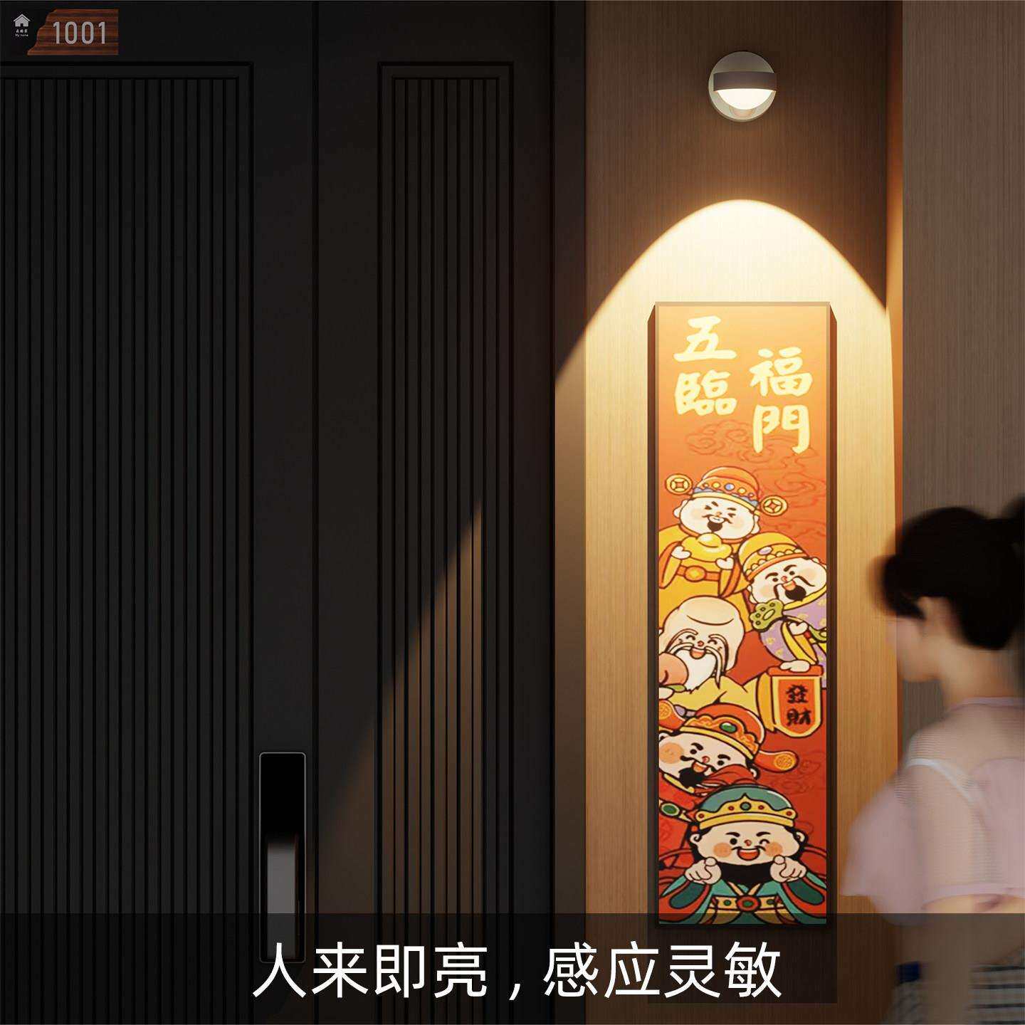 入户壁门楼楼道人体感应灯来即梯亮人走ZMT即灭玄关走廊感应射灯