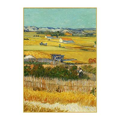 梵高装饰画丰收向日葵壁画名画凡高美式玄关走廊过道油画客厅挂画