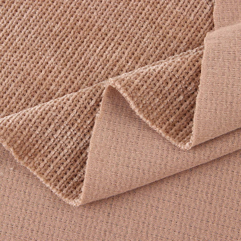 360G全涤坑条布雪尼尔欧棉绒面料 保暖垂顺阔腿裤时装面料