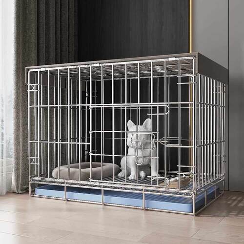 电镀狗笼加厚小尺寸的狗泰迪中等狗柯基柴犬与厕所分离猫笼兔笼