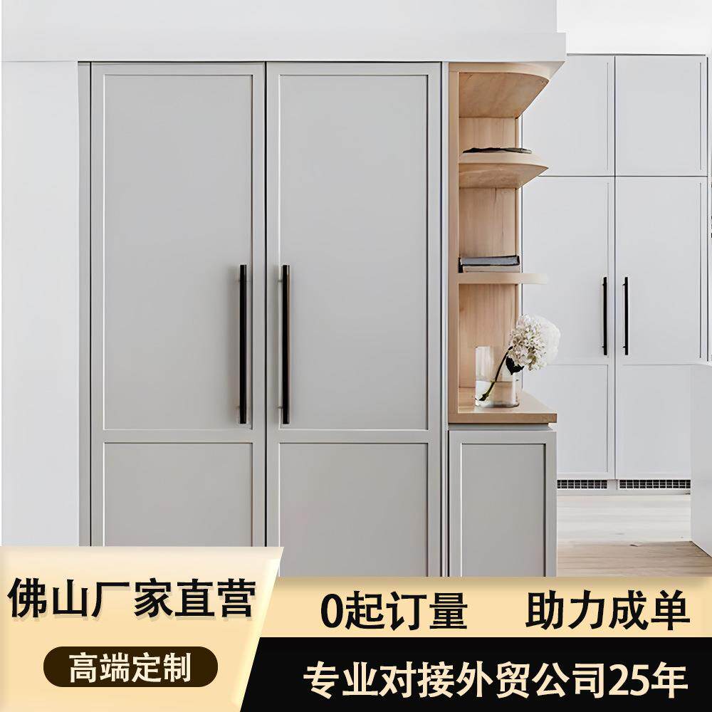 法式轻奢衣柜原木实木别墅整体衣橱全屋橱柜鞋柜电视柜制作工厂
