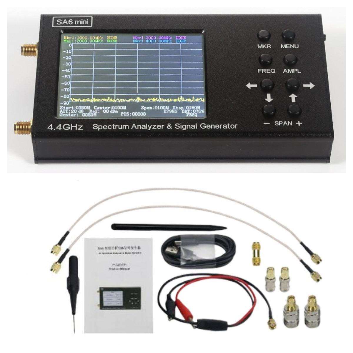 SA6 Mini便携式频谱分析仪器Wi-Fi CDMA实验室35-4400Mhz信号测试