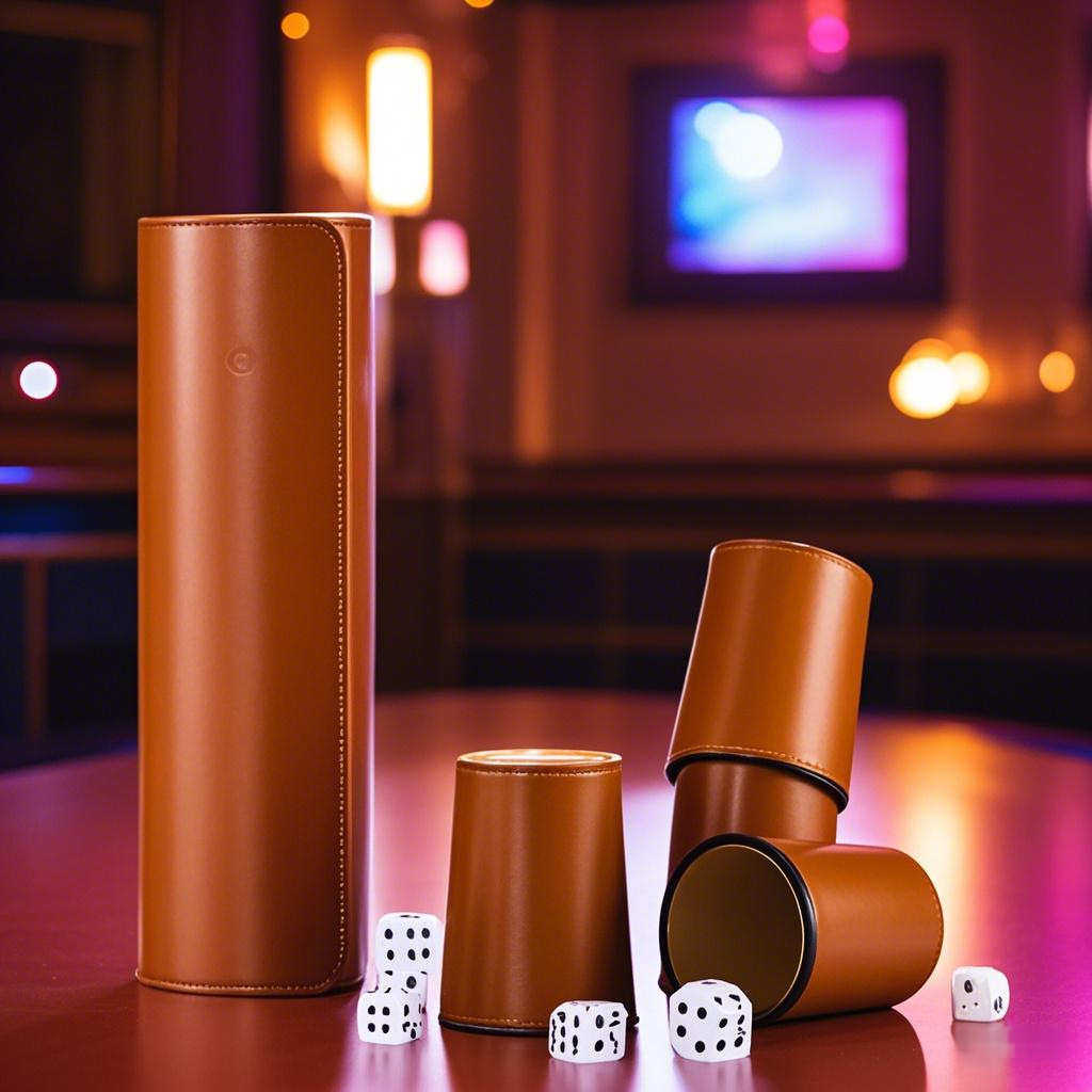 酒吧KTV5个装筛盅皮革套装多色筛子游戏杯静音绒衬带磁吸盖组合套,运动/瑜伽/健身/球迷用品,色子/骰子,淘宝优惠券,粉丝福利购,淘宝优惠卷