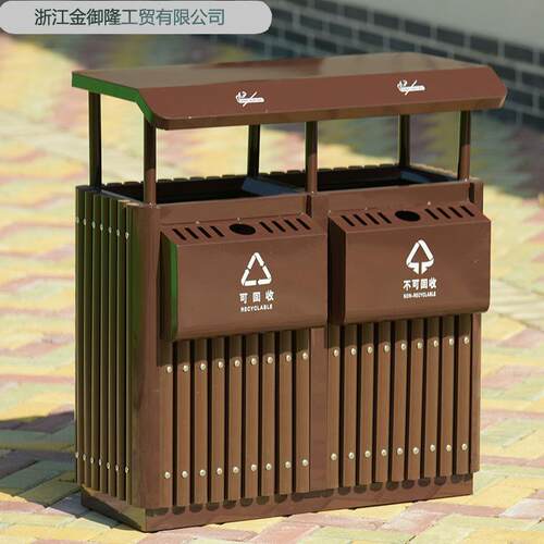 户外垃圾桶不锈钢果皮箱分类创意古典室外果壳塑木环卫垃圾箱厂家