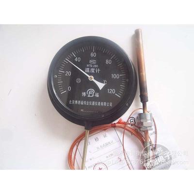 WTQ-280压力式温度计锅炉冷库工业远传温度计5米线0-120-160-200