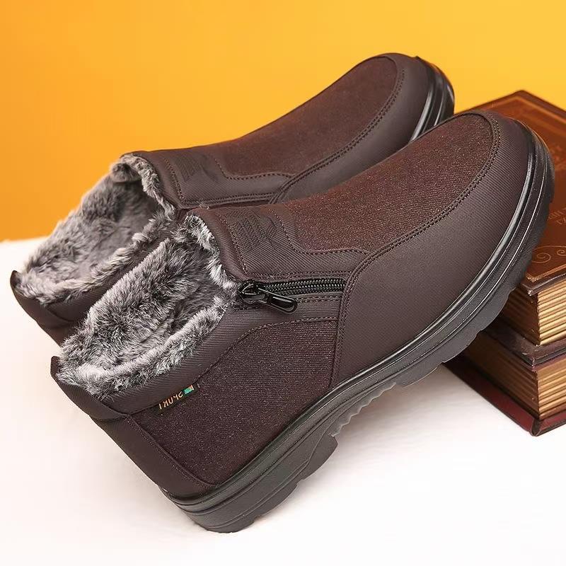 正品老北京布鞋冬季男棉士滑中老头年爸爸防加绒加厚保暖老人老爷