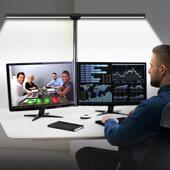 双头台灯防蓝光电脑屏幕护眼台灯阅读高亮卧室学习办公维修遥控