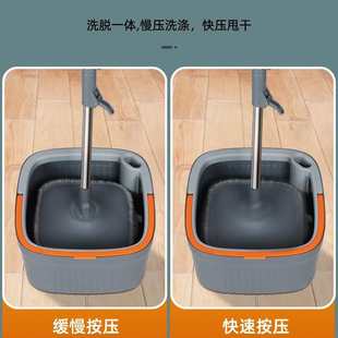 净污分离旋转拖把家用拖布懒人免手洗单桶拖把自动甩干拖地一拖净