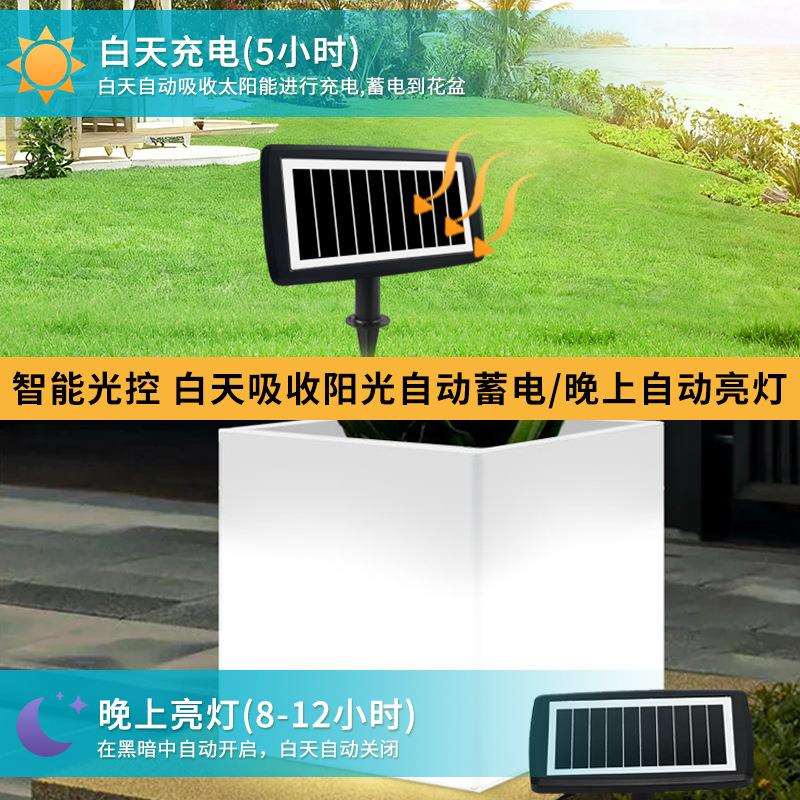 跨境太能花盆灯户外装HJ302H防花园水庭院灯别墅草坪阳饰发光落地