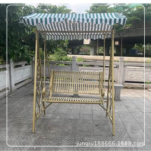 户外秋千吊椅阳台家用双人铁艺摇椅室外庭院花园摇篮藤椅防水休闲
