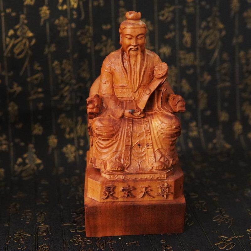 枣三清神像元始天寻灵宝天尊道德天尊神像枣木三清像天尊祖师