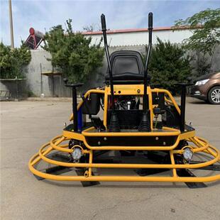 666手扶式 混凝土磨光机地面抹平机驾驶型双盘全自动行走收光机