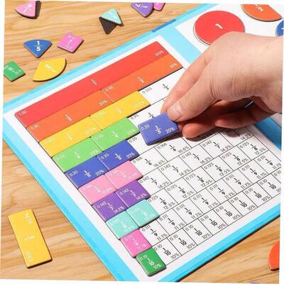 Magnetic Fraction Learning Math Toy Montessori Arithmetic Te
