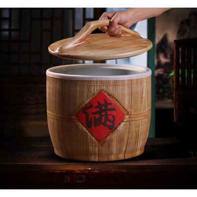 陶瓷米缸家用带盖10斤20斤30斤装面密封防潮虫储米箱装米桶