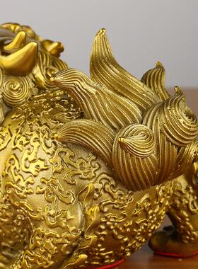 黄铜貔貅218财福貔貅富贵一对貅装客貔厅办公室饰