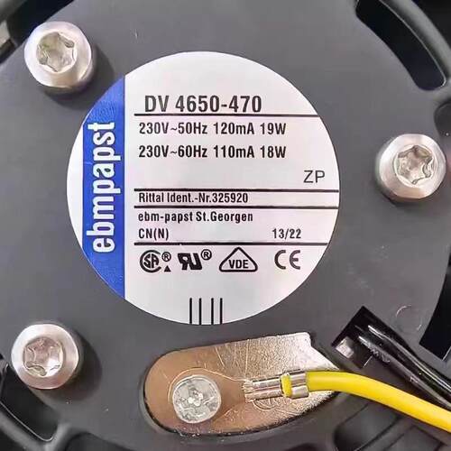 DV4650-470 DV4600-492 19W 散热风扇威图风机ebmpapst