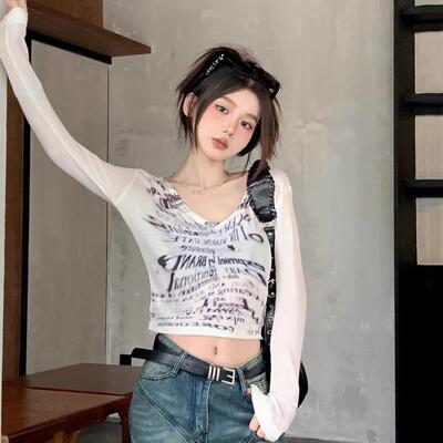 kpop女团演出服穿搭jazz爵士跳舞上衣女小众别致短款爵士舞罩衫