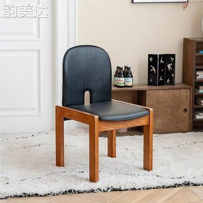 中古实木复古风餐椅休闲靠背椅家用白蜡木设计师北欧简约餐桌椅子
