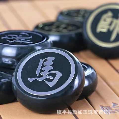 摆件精雕中国象棋象棋雅致批发玉石玉器青玉厂家象棋和田玉