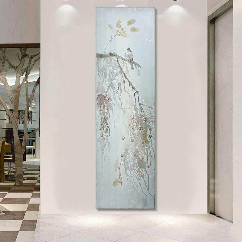 新中式-545客茶室装饰画中风花鸟素雅厅酒客栈店民国宿墙面壁画挂