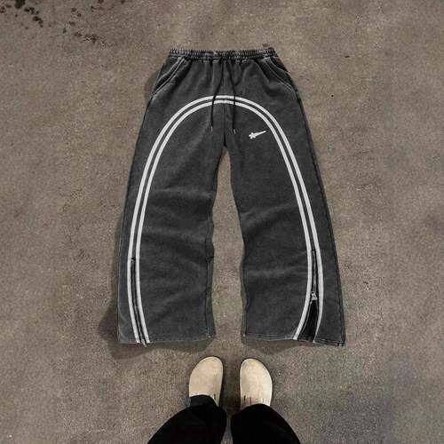 Vintage Wash Pants Casual Comfy Loose Trousers for Daily