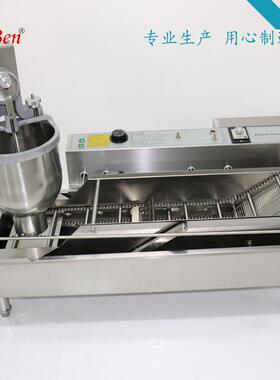 双排全自动甜甜圈3食04不锈钢品级机商多拿滋用翻饼ULT机小食机器