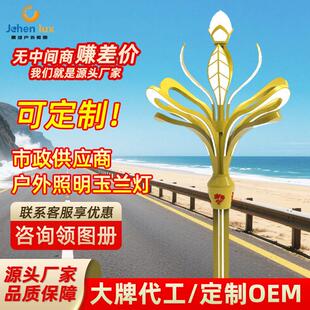 定制中华灯户外LED市政道路照明玉兰灯八叉九火景观灯路灯路灯杆