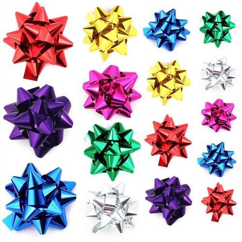 20pcs Small Star Bows Multi Colors Christmas Bows Wedding