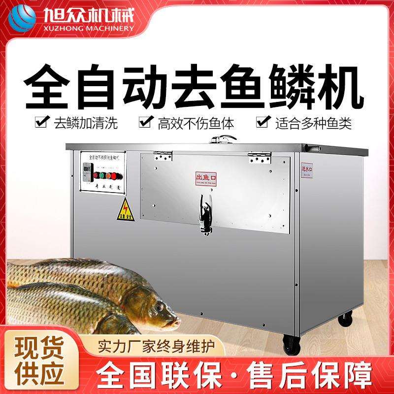 旭众商用全自动去鱼鳞机 电动刮鱼鳞杀鱼机 自动数控洗鱼脱鱼鳞机