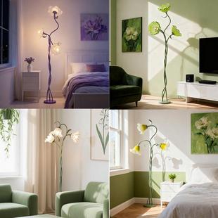 亚马逊跨境美式 床头氛 复灯古花立929朵落厅地客沙发旁简约卧室式