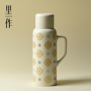 宝相花纹小暖壶陶瓷焖泡壶办公室焖茶壶家用保温热水壶 里作新中式