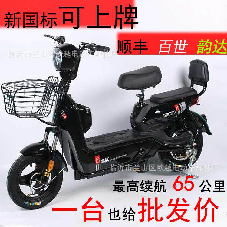 跨境出口电动车成人电瓶车男女式助力踏板代步车双人电动自行车