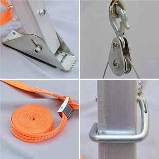 救援应三角架便携急高难金度型铝合井口探轻洞支架手摇绞盘三救援