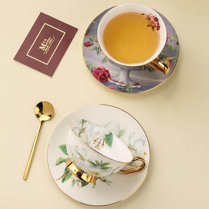 美道 繁花朵朵 咖啡杯高档精致骨瓷茶壶杯子组合下午茶茶具套装
