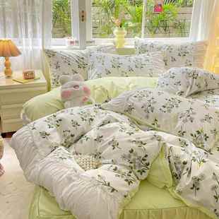 韩三版 KSN50556亲肤水洗棉花边裙四件套主风床床笠公床单被罩