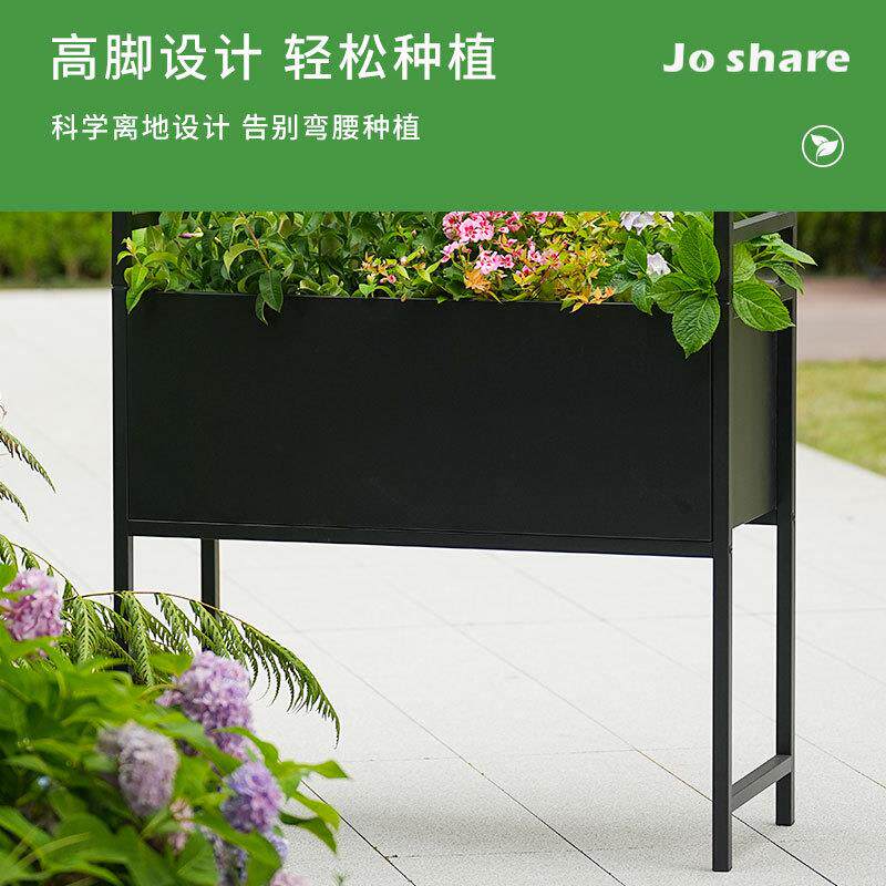 枝晓高脚花床屋子形状户外铁艺绿植花箱组合盆景架田园花架跨境