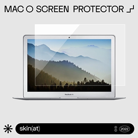 SkinAT苹果笔记本屏幕膜Pro14/16保护膜MacBook Air 13 M2柔性钢化膜M1高清贴膜 防指纹钢化玻璃膜