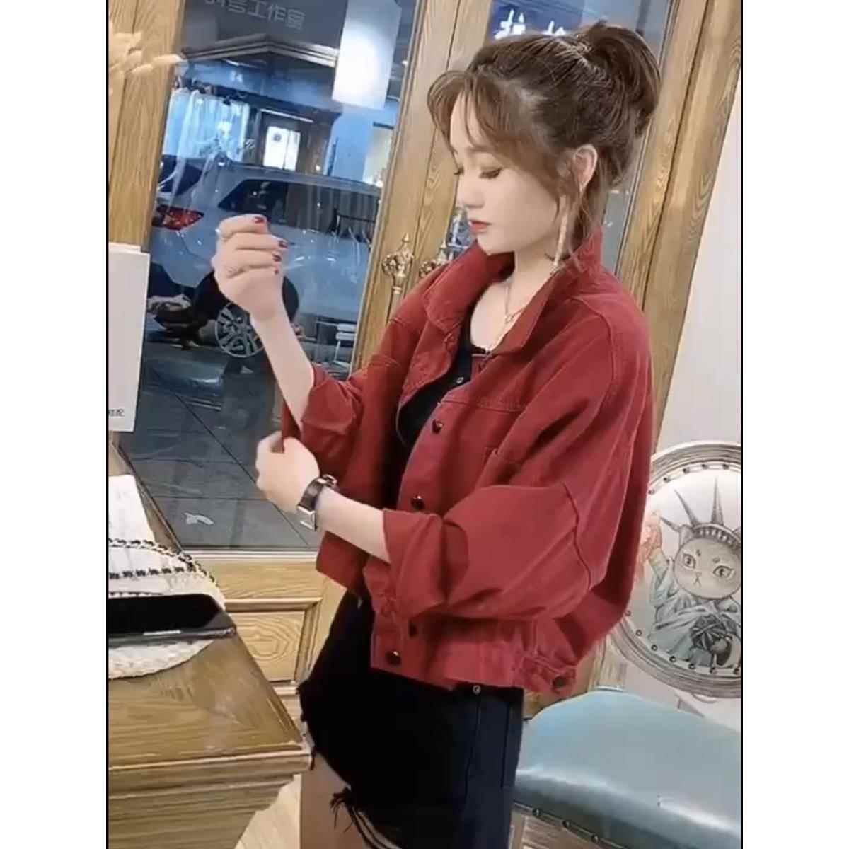 牛仔外套女春秋2025新款韩版宽松短款洋气棒球服夹克上衣女潮ins