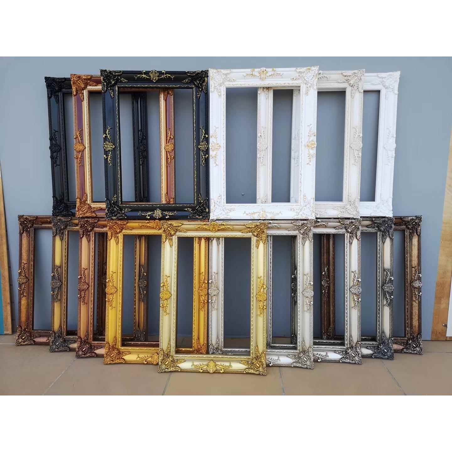 欧式画OOZ框实影木油画外框装相框婚饰庆楼装镜框挂裱墙数字相框