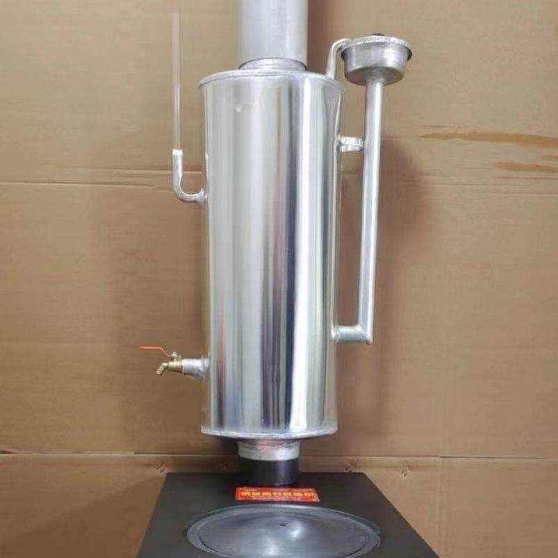工厂烟筒烧水壶铝水包水箱烟筒加热水壶柴火炉加热水箱颗粒炉