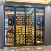 不锈钢红酒柜定制恒温酒柜家用红酒架酒窖餐厅酒吧别墅酒柜展示柜