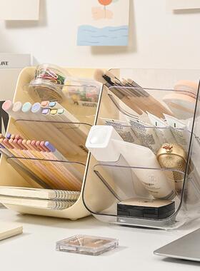 Slanted Pen Holder Desktop Organizer Box, Office Stationery