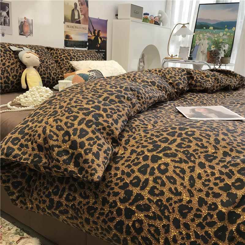 高档in60长绒s棉丝滑床上四件s套美全棉纯棉被野性文艺北欧欧式1.