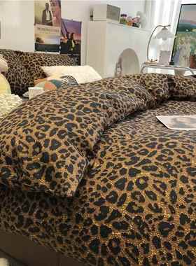 高档in欧s60s长绒棉丝滑床四件套全棉纯上棉被野性文艺北欧美1.式