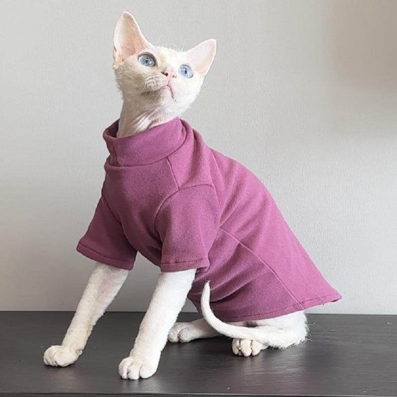 无毛猫衣服 斯芬克斯秋冬季保暖德文柯尼斯卷毛矮脚猫秋冬天服装