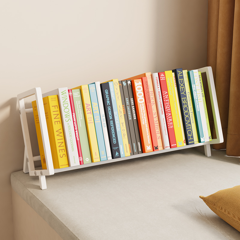 窗台置物台面飘窗床头书桌上立架小型书架子办公室简易收纳架书柜