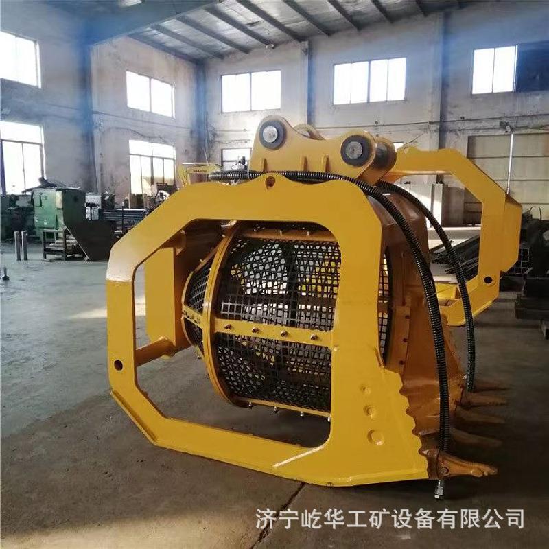 厂家供应挖机滚筒筛液压360°旋转筛分斗大型河道清理洗沙筛石笼