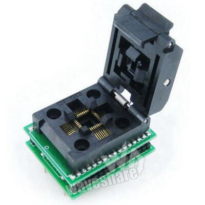 QFP32转DIP32 编程/测试/适配座IC51-0324-1498带板引脚间距0.8mm