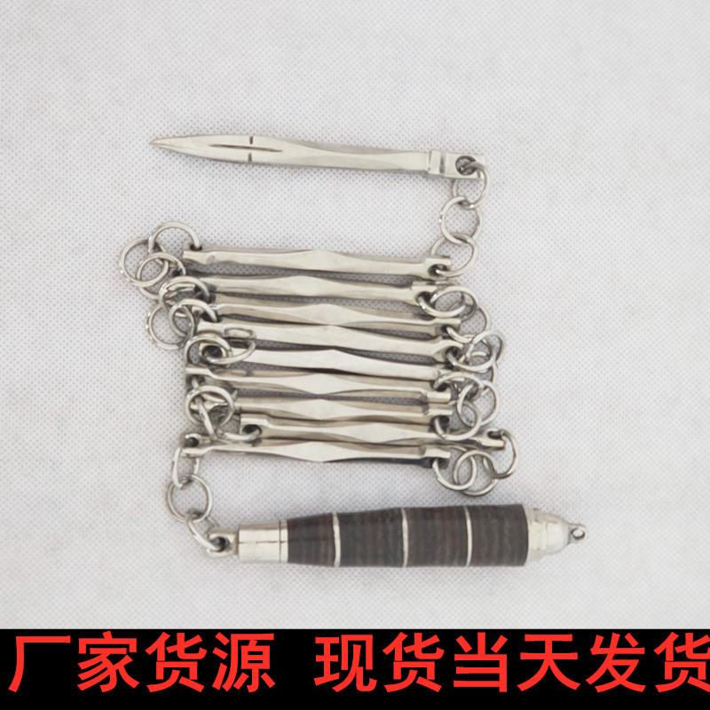 跨境现货不锈钢四棱九节鞭九节武术四棱鞭锻炼器械九节鞭